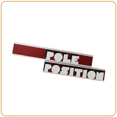 LEGENDA AUTOCOLANTE [POLE POSITION] TAMPA DA MALA PARA VESPA T5 «ORIGINAL»